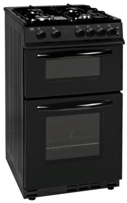 Bush - AG56TB Double - Gas Cooker - Black/Ins/Del/Rec